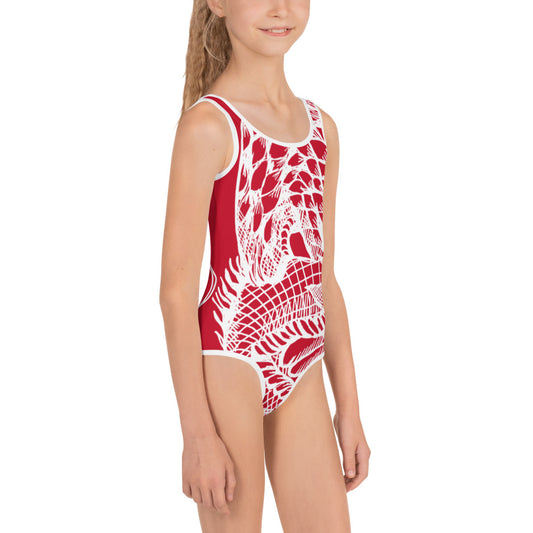 RED DRAGON //// All-Over Print Kids Swimsuit